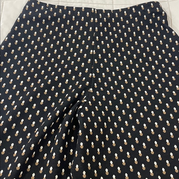 Max Studio London Weekend Black Wide Leg Pants Tan White Pleated Front Large - Picture 12 of 12